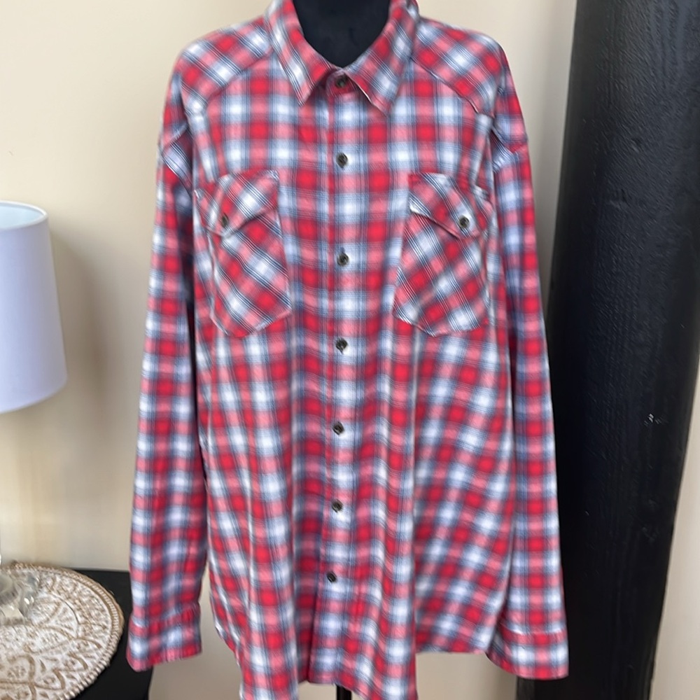 Wrangler Plaid Button Up Shirt Size 3XL